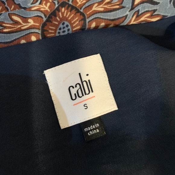 Cabi Provincial Shift Dress Blue Brown Floral - Picture 8 of 8